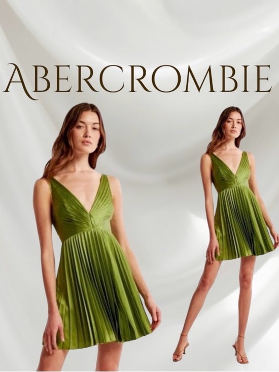 Abercrombie & Fitch Dresses & Skirts - Abercrombie & Fitch satin Giselle dress women’s size MT medium